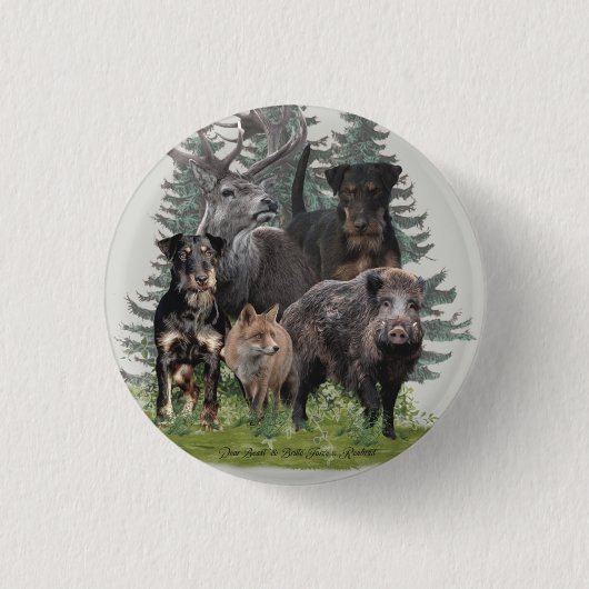 Badge Rond 2,50 Cm Sticker Jagdterrier (Devant)
