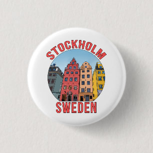 Badge Rond 2,50 Cm Stockholm Suède