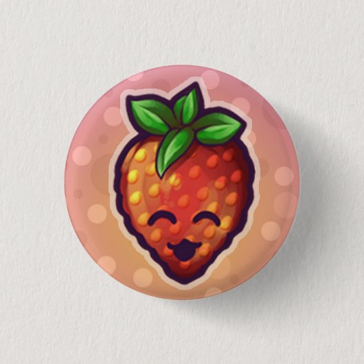 Badge Rond 2,50 Cm Strawberry^o^ (Devant)