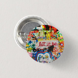 Badge Rond 2,50 Cm Streetart Graffiti Amour Maison Cœur Coloré Funky