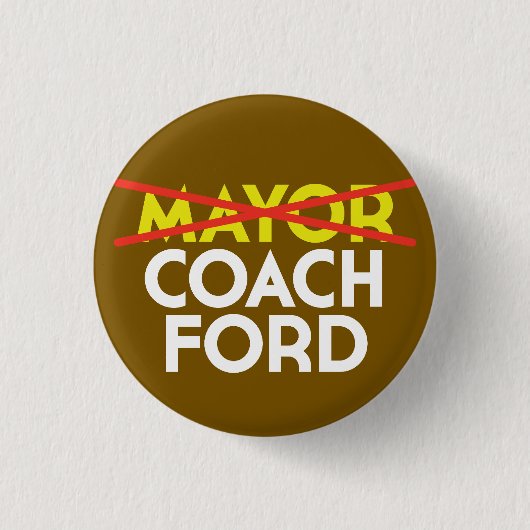 Badge Rond 2,50 Cm <strike>Maire</strike> Car Ford (Devant)