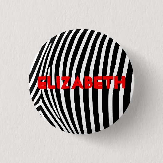 Badge Rond 2,50 Cm Stripes Zèbre Personnalisées (Devant)