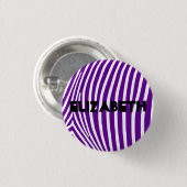 Badge Rond 2,50 Cm Stripes Zèbre Violet Personalisé (Devant & derrière)