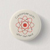 Badge Rond 2,50 Cm Structure d'atome (Devant)