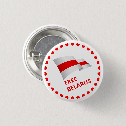 Badge Rond 2,50 Cm Struggle for freedom in Belarus. (Devant & derrière)