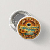 Badge Rond 2,50 Cm Style Mosaïque 2027 Eclipse (Devant & derrière)