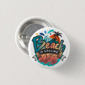 Badge Rond 2,50 Cm Sublimation d'été et de plage (Devant & derrière)