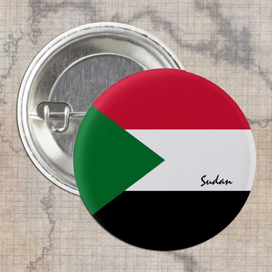 Badge Rond 2,50 Cm Sudan button, patriotique Drapeau soudanais mode