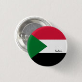 Badge Rond 2,50 Cm Sudan button, patriotique Drapeau soudanais mode (Devant & derrière)