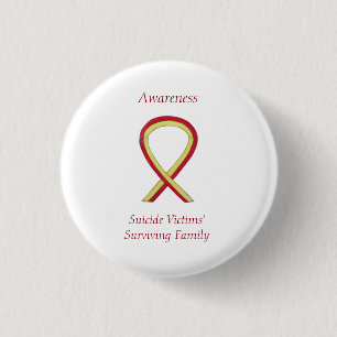 Badge Rond 2,50 Cm Suicide Victims' Surviving Family Ribbon Pins