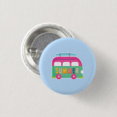Badge Rond 2,50 Cm Summer mignonne Campervan Nouveauté (Devant & derrière)