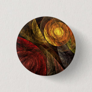 Badge Rond 2,50 Cm Sun Flower Floral Modern Abstract Art Pattern