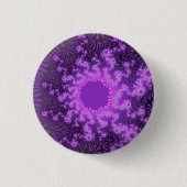 Badge Rond 2,50 Cm Sunburst Métallique Violet (Devant)