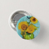Badge Rond 2,50 Cm Sunflowers Vincent van Gogh (Devant & derrière)