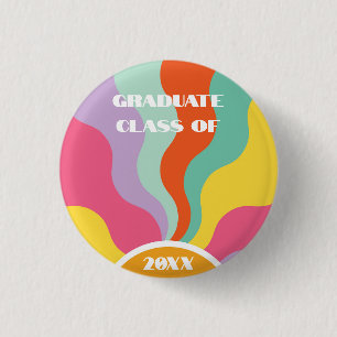 Badge Rond 2,50 Cm Super les années 70 Retro Pin Education Graduation