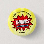 Badge Rond 2,50 Cm Superhero Comic Book N'importe quel âge Anniversai (Devant)