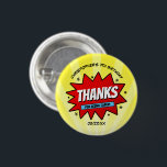 Badge Rond 2,50 Cm Superhero Comic Book N'importe quel âge Anniversai<br><div class="desc">Célébrez dans le style avec ces boutons amusants et très tendance de toute fête d'anniversaire d'âge. Le design est facile à personnaliser avec votre libellé d'événement spécial et vos invités seront ravis quand ils reçoivent ces boutons fabuleux. Des éléments de partie correspondants se trouvent dans la collection.</div>