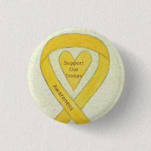 Badge Rond 2,50 Cm Support Nos Troupes Sensibilisation Ruban Personna
