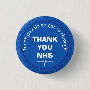 Badge Rond 2,50 Cm Support personnalisable NHS Merci