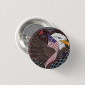 Badge Rond 2,50 Cm Sur le bouton américain d'ailes (Devant & derrière)