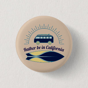 Badge Rond 2,50 Cm Surboard et Camper California