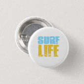 Badge Rond 2,50 Cm Surf Life Beach Style Surfer (Devant & derrière)