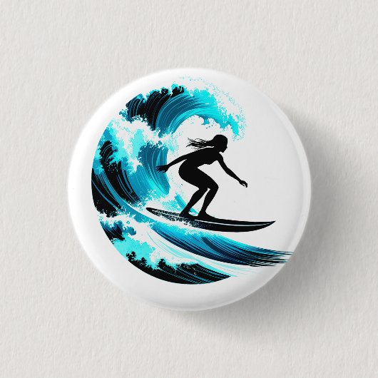 Badge Rond 2,50 Cm surfing (Devant)