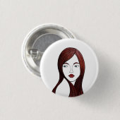 Badge Rond 2,50 Cm surveillée de j'évite (Devant & derrière)