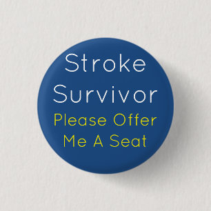 Badge Rond 2,50 Cm Survivant de l'AVC Badge rond 7,5 Cm