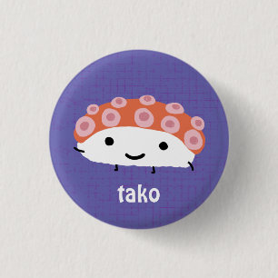 Badge Rond 2,50 Cm Sushi de poulpe (tako)