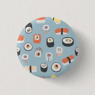 Badge Rond 2,50 Cm Sushi Nigiri Maki