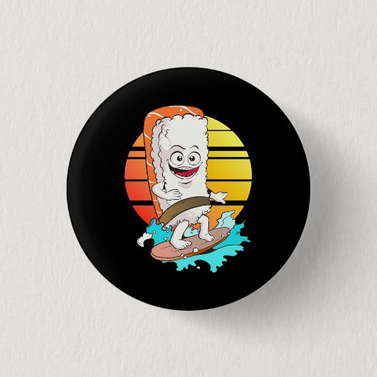 Badge Rond 2,50 Cm Sushi surf (Devant)