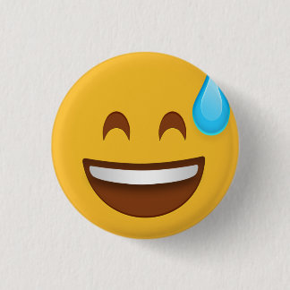 Badge Rond 2,50 Cm Sweat Avec Sourire Emoji