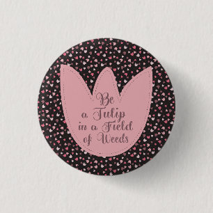 Badge Rond 2,50 Cm Sweet Simple Tulip Motif rose - Toutes les directi