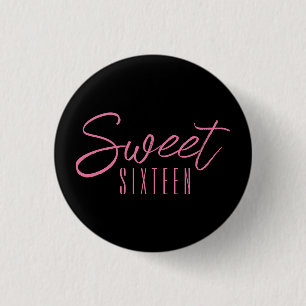 Badge Rond 2,50 Cm Sweet sixteen 16ème anniversaire