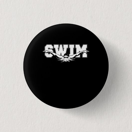 Badge Rond 2,50 Cm Swim Swimmers Compétitivité Natation Athlétisme Ca (Devant)