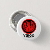 Badge Rond 2,50 Cm Symbole astrologique Virgo (Devant & derrière)