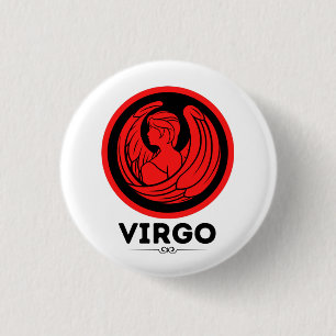 Badge Rond 2,50 Cm Symbole astrologique Virgo