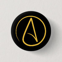 Symbole athée : jaune sur le noir