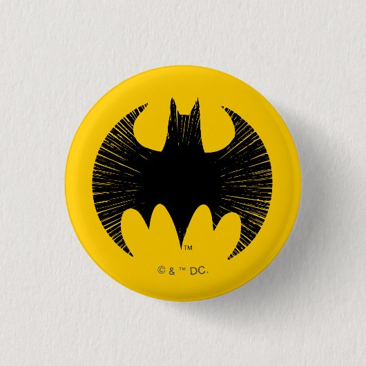 Badge Rond 2,50 Cm Symbole Batman | Logo Streak (Devant)