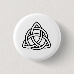 Badge Rond 2,50 Cm Symbole Celtic Trinity Knot Triquetra Wicca