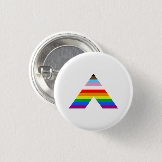 BADGE ROND 2,50 CM SYMBOLE D'ALLIÉ LGBTQ POC (Devant & derrière)