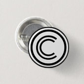 Badge Rond 2,50 Cm Symbole de copyright (Devant & derrière)