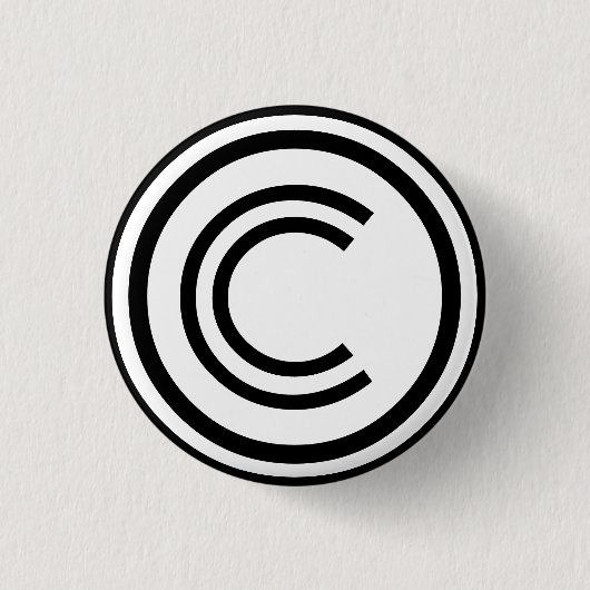 Badge Rond 2,50 Cm Symbole de copyright (Devant)
