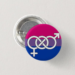 Badge Rond 2,50 Cm Symbole de fierté bisexuel