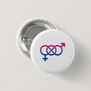 Badge Rond 2,50 Cm Symbole de genre bisexuel