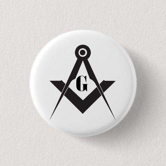 Badge Rond 2,50 Cm symbole de la franc-maçonnerie (Devant)