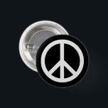 Badge Rond 2,50 Cm Symbole de la paix anti-Black White simple button<br><div class="desc">Symbole de la paix anti-Black White simple button</div>
