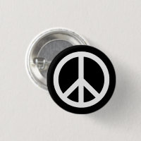 Symbole de la paix anti-Black White simple button