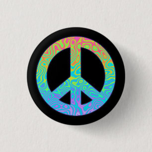 Badge Rond 2,50 Cm Symbole de paix dégradé